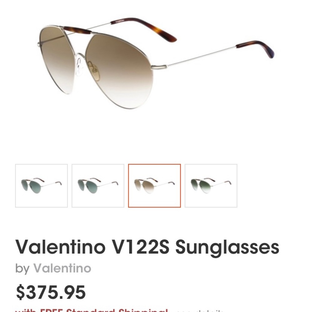 Valentino V122S Aviator Sunglasses